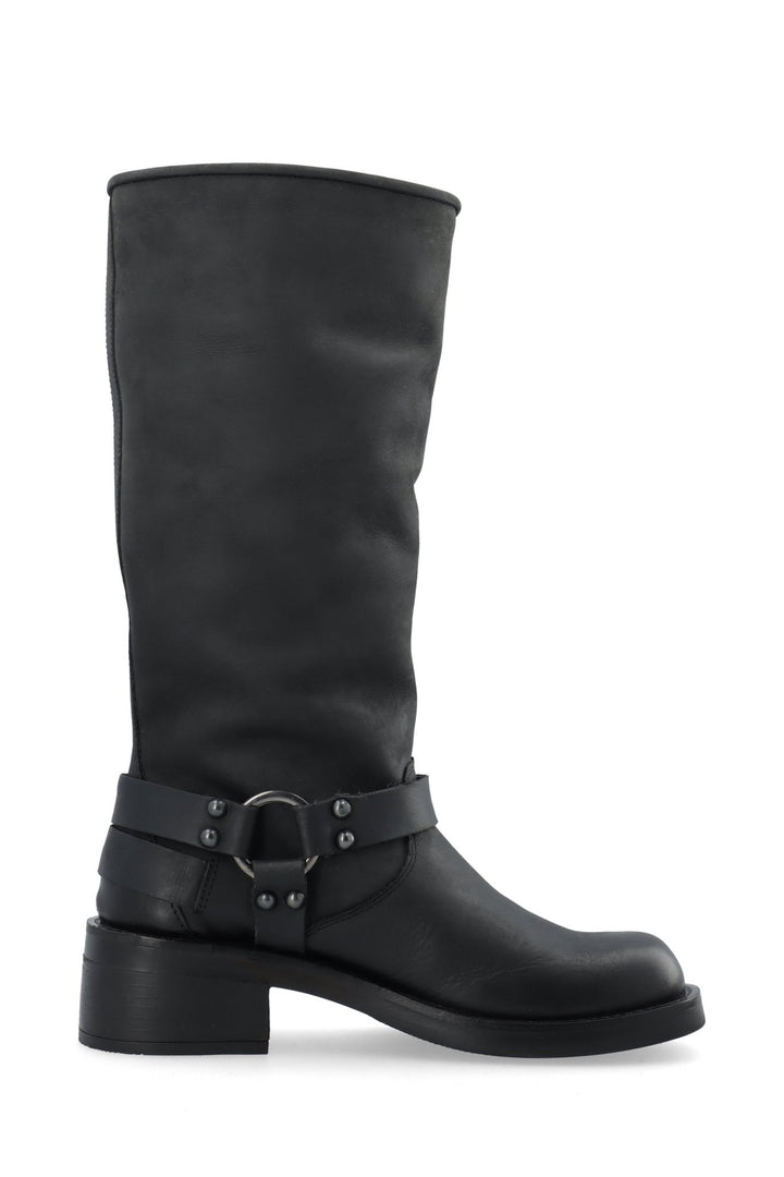 Biaharper Biker Boot Pull Up Leather Black | Sko | Smuk - Dameklær på nett