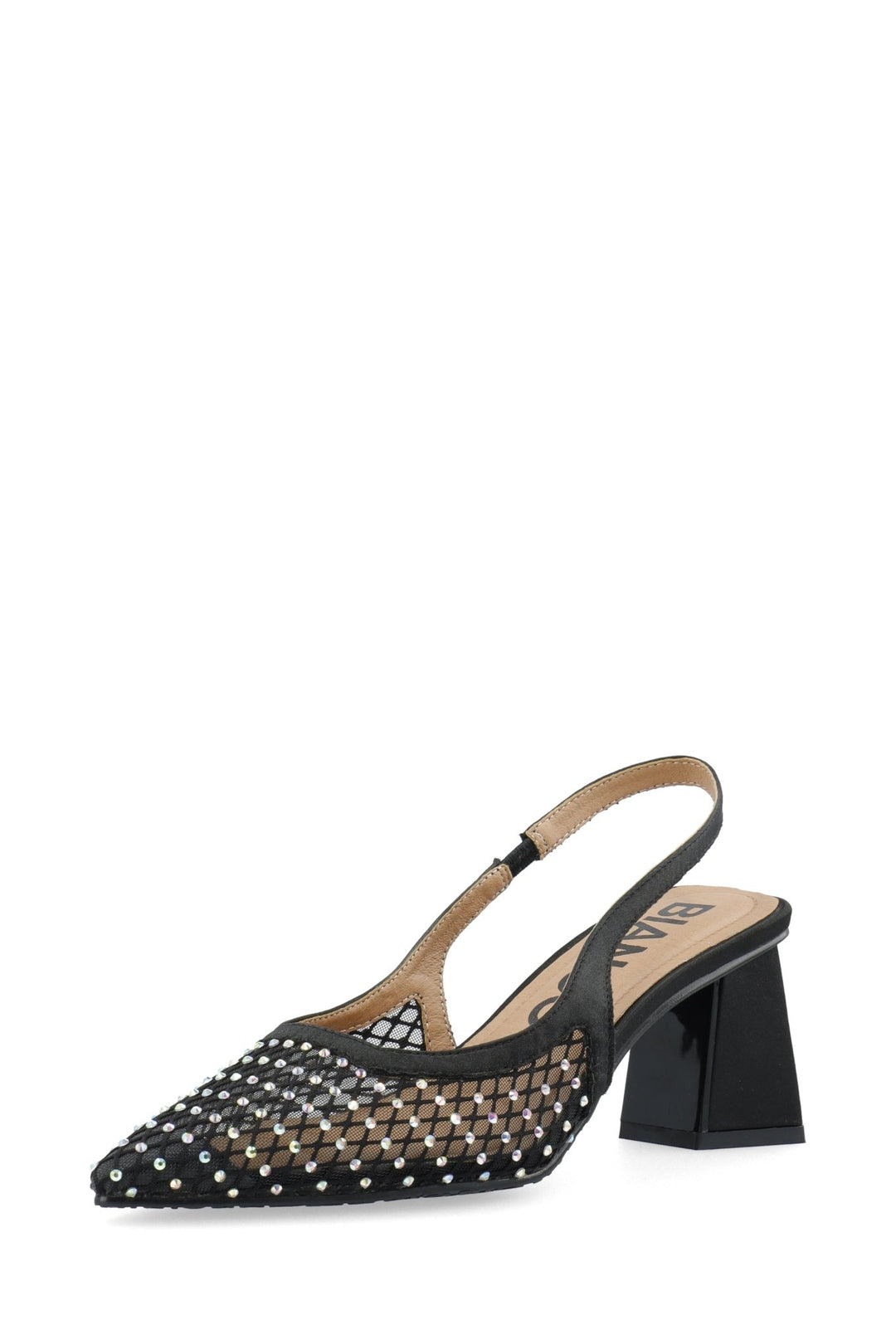 Biamaralyn Slingback Rhinestone Mesh Black | Sko | Smuk - Dameklær på nett