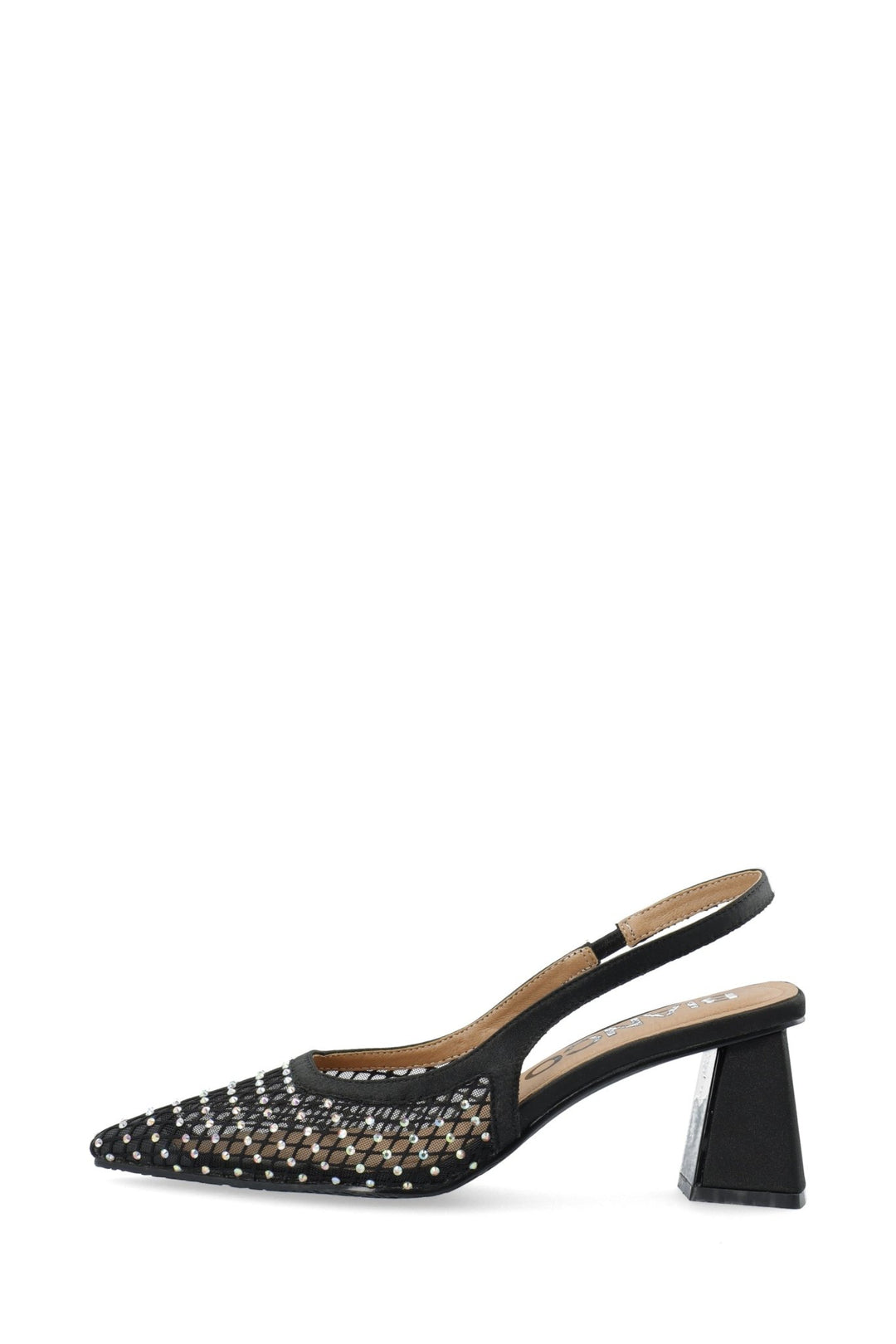 Biamaralyn Slingback Rhinestone Mesh Black | Sko | Smuk - Dameklær på nett