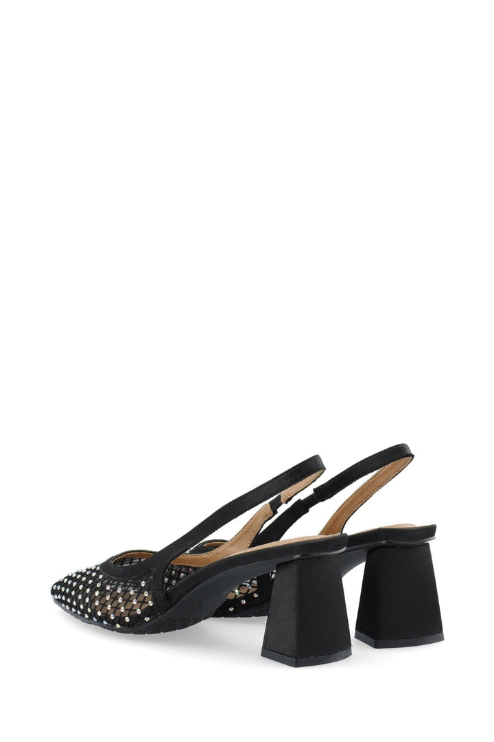 Biamaralyn Slingback Rhinestone Mesh Black | Sko | Smuk - Dameklær på nett