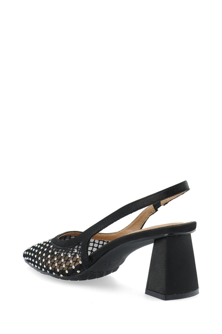 Biamaralyn Slingback Rhinestone Mesh Black | Sko | Smuk - Dameklær på nett