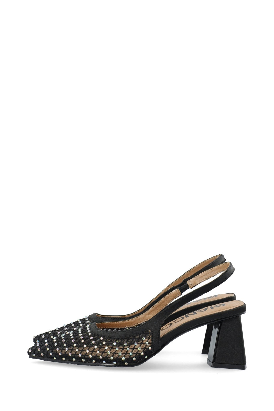 Biamaralyn Slingback Rhinestone Mesh Black | Sko | Smuk - Dameklær på nett