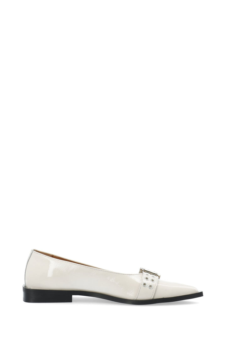 Biavictoria Buckle Ballet Flat Nappalak Off White Nappalak | Sko | Smuk - Dameklær på nett