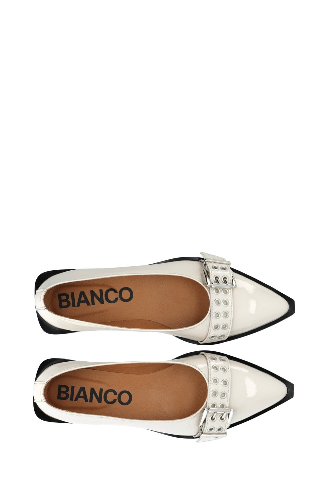 Biavictoria Buckle Ballet Flat Nappalak Off White Nappalak | Sko | Smuk - Dameklær på nett