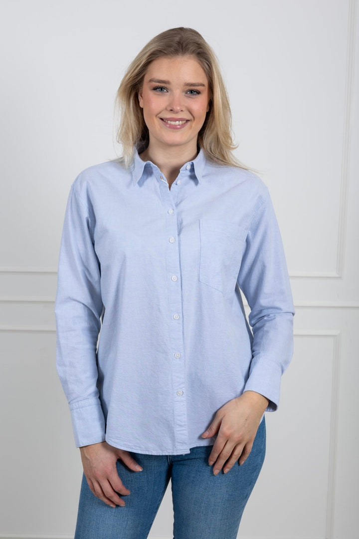 Bibi Shirt Ice Blue | Skjorter og bluser | Smuk - Dameklær på nett