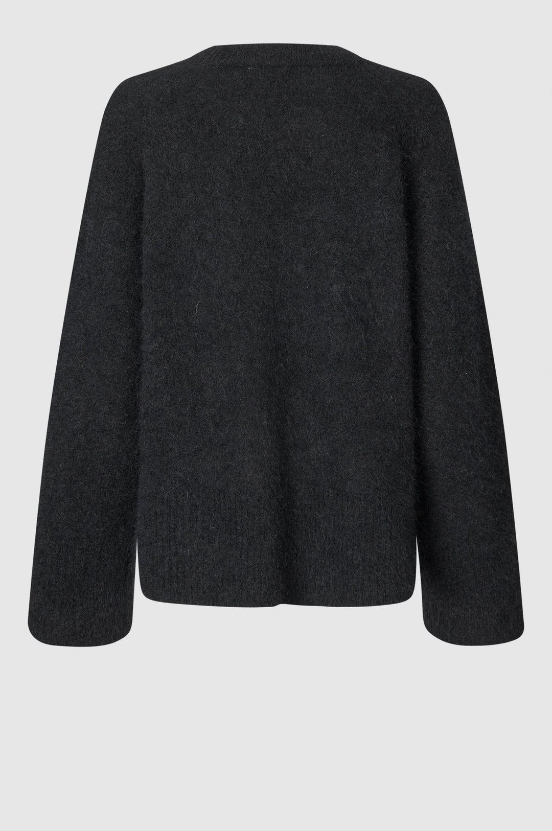 Brookline Knit Raglan O - Neck Black | Genser | Smuk - Dameklær på nett