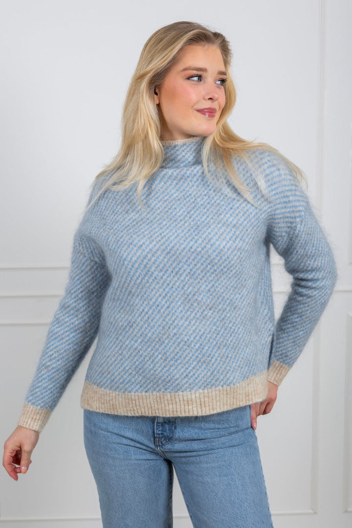 Capella Knit T - Neck Marina | Genser | Smuk - Dameklær på nett