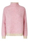 Capella Knit T-Neck Pink Cosmos