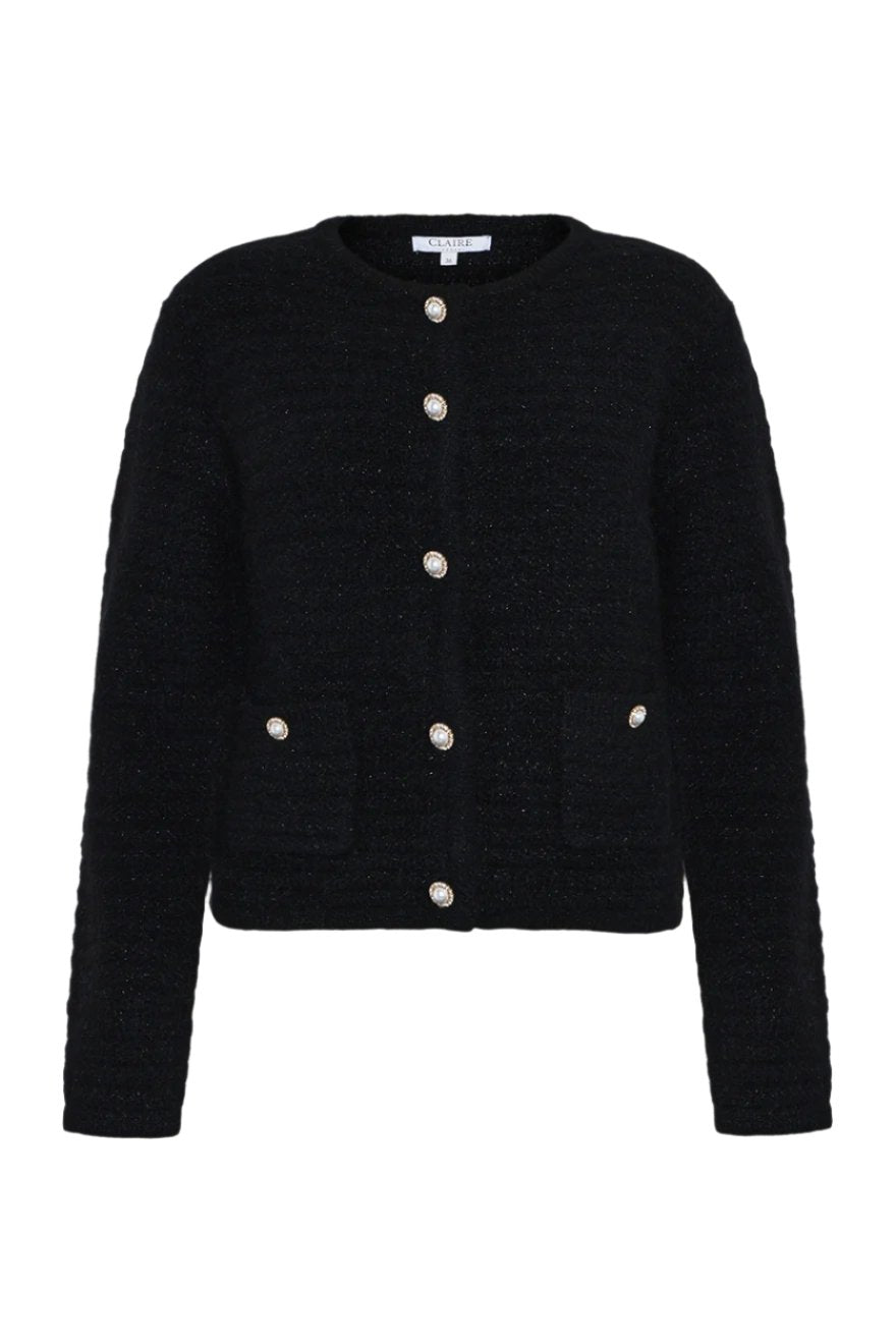 Casilda Knit Jacket Black | Genser | Smuk - Dameklær på nett