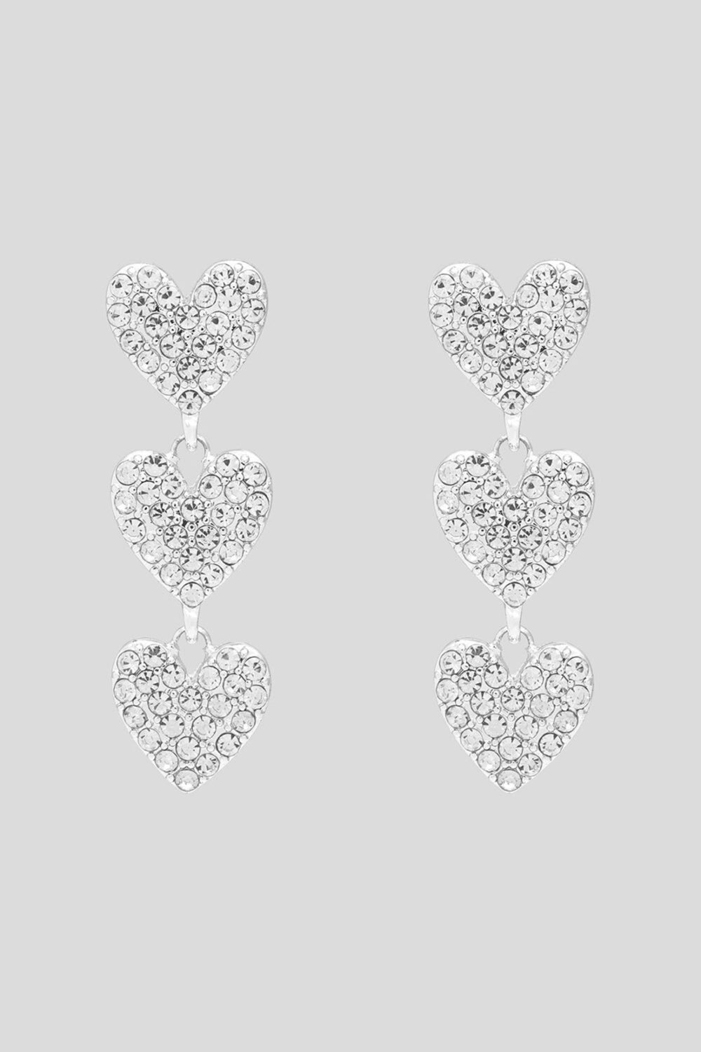 Celia Rhinestone Earrings Silver Plated | Accessories | Smuk - Dameklær på nett