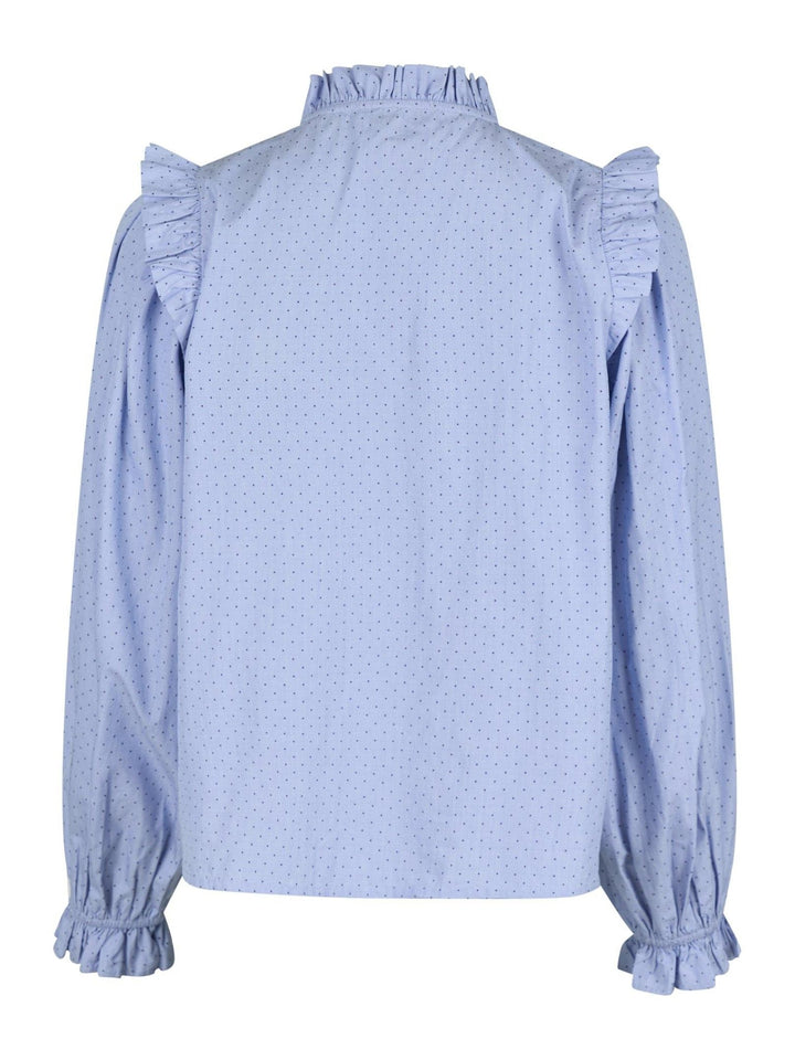 Charly Mini Dot Blouse Light Blue | Skjorter og bluser | Smuk - Dameklær på nett