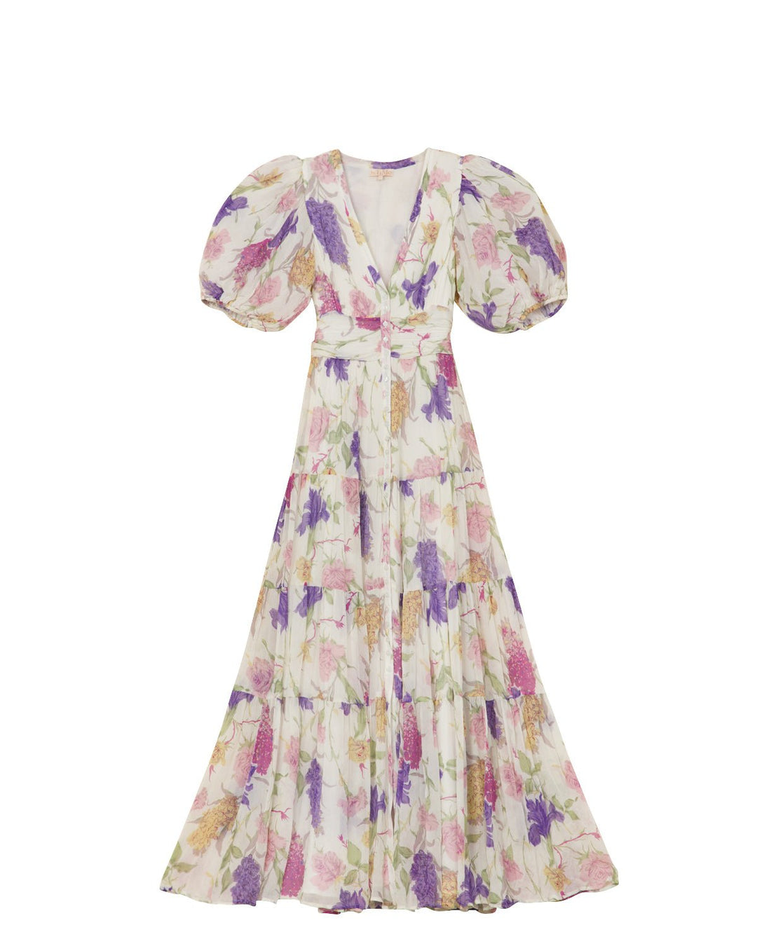 Chiffon Midi Dress Flower Garden | Kjoler | Smuk - Dameklær på nett