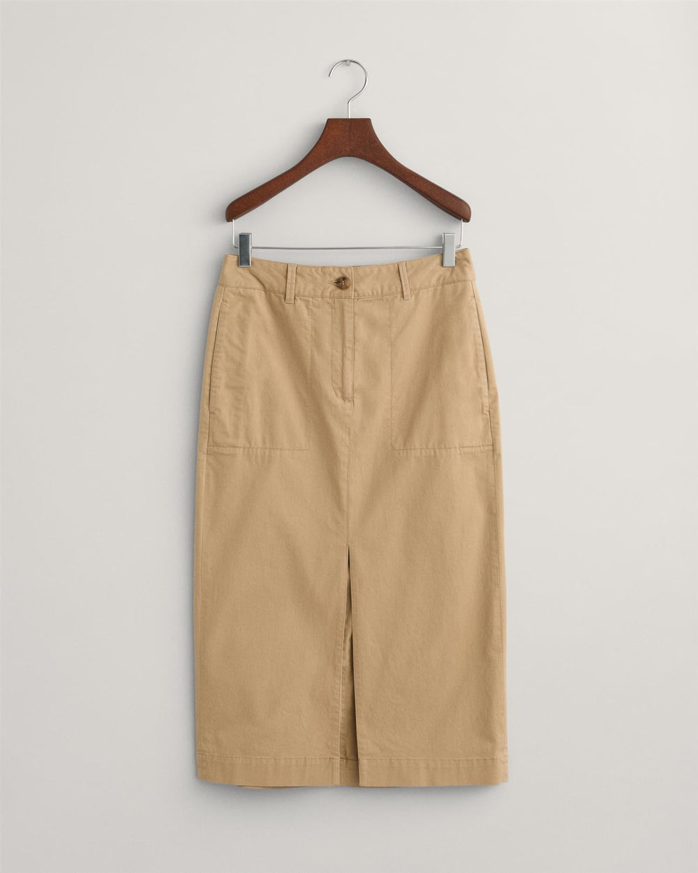 Chino Slit Skirt Dark Khaki | Skjørt | Smuk - Dameklær på nett