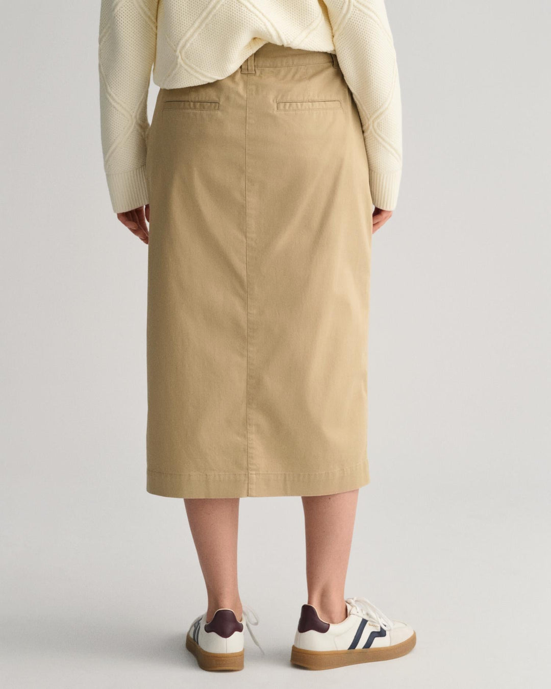 Chino Slit Skirt Dark Khaki | Skjørt | Smuk - Dameklær på nett