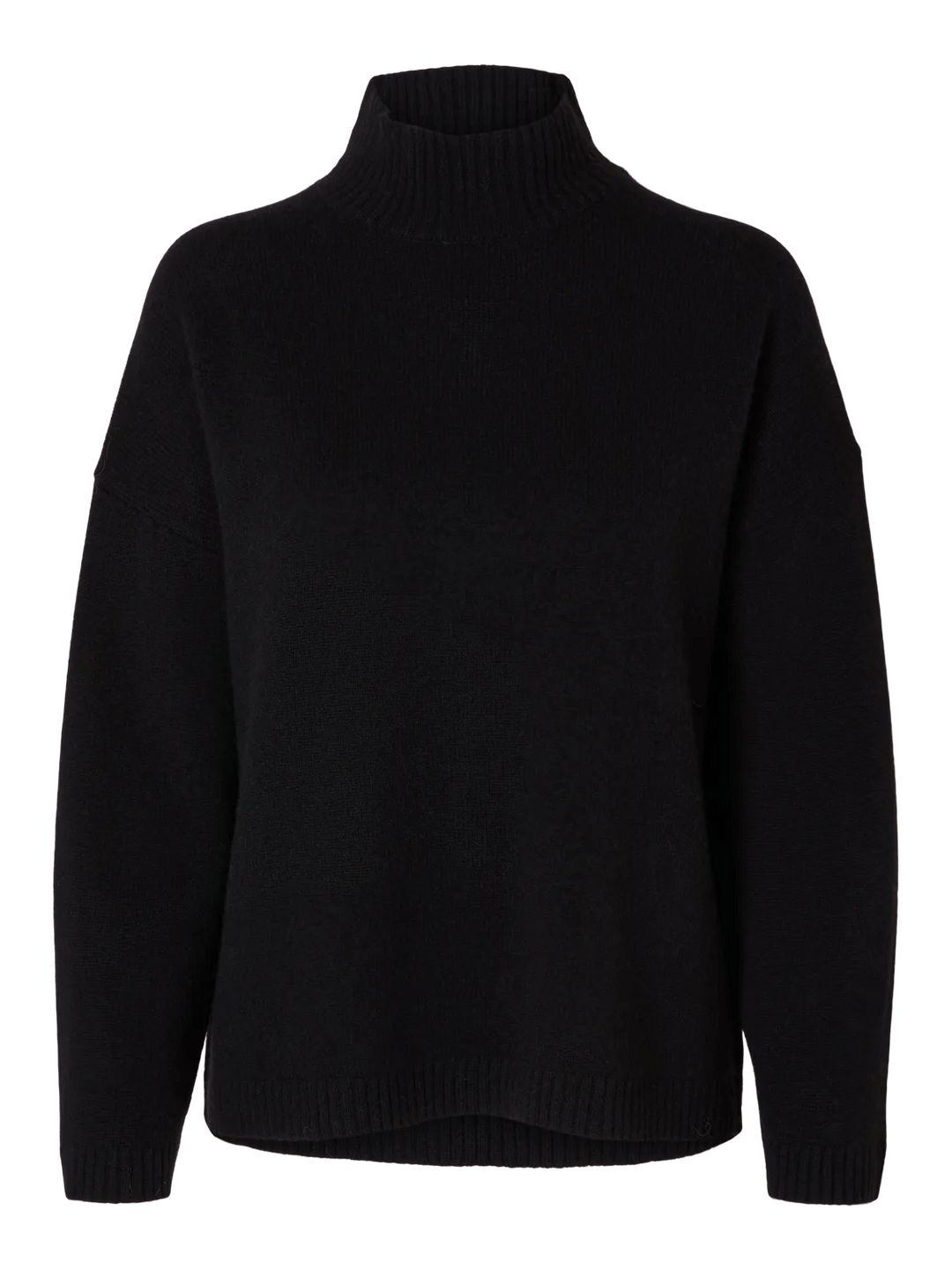 Cille Ls Knit High Neck Black | Genser | Smuk - Dameklær på nett