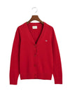 Classic Cotton Cardigan Ruby Red