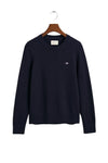 Classic Cotton Crew Neck Sweater Evening Blue