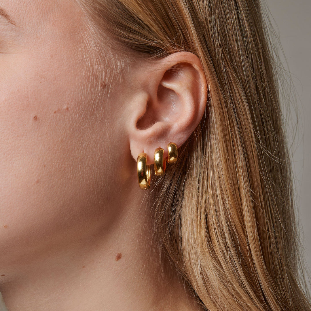 Classic Wide 15 Mm Earrings Gold | Accessories | Smuk - Dameklær på nett