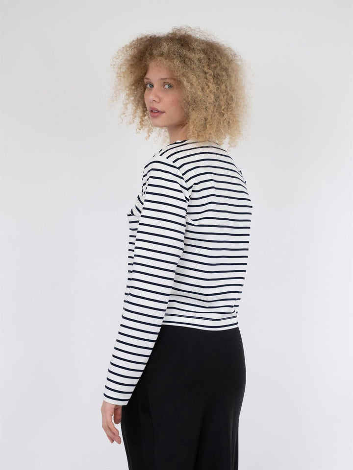 Claudio Stripe Blouse Navy | Skjorter og bluser | Smuk - Dameklær på nett