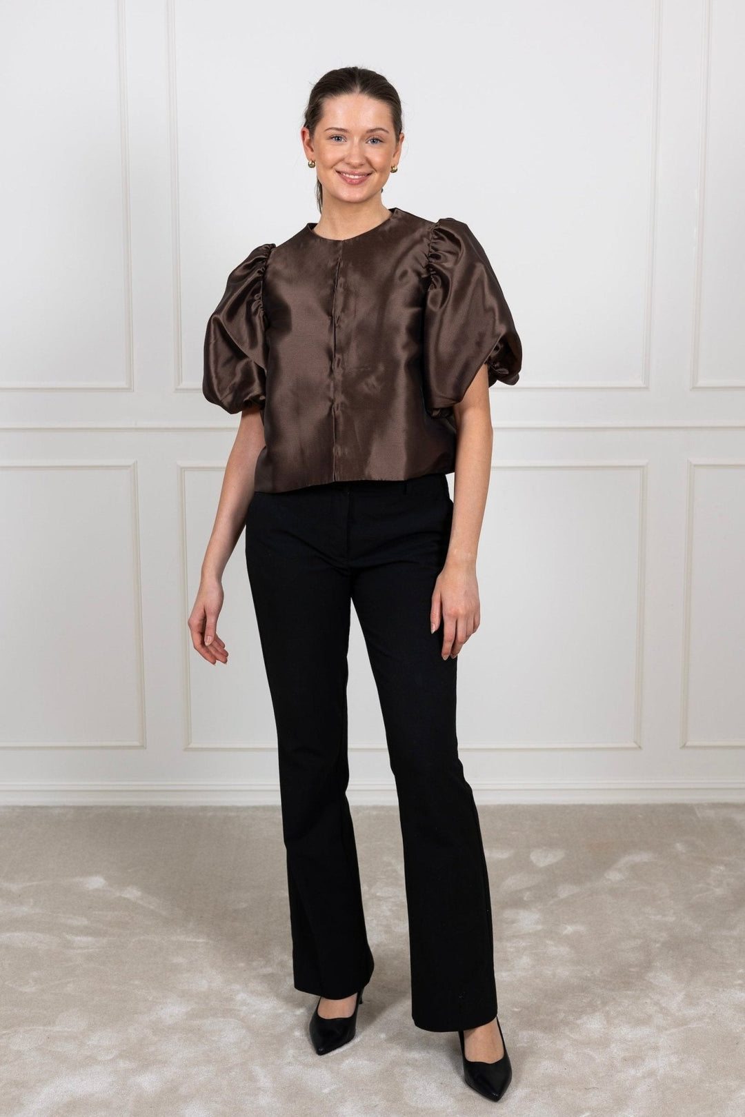 Cleo Blouse Chocolate | Skjorter og bluser | Smuk - Dameklær på nett