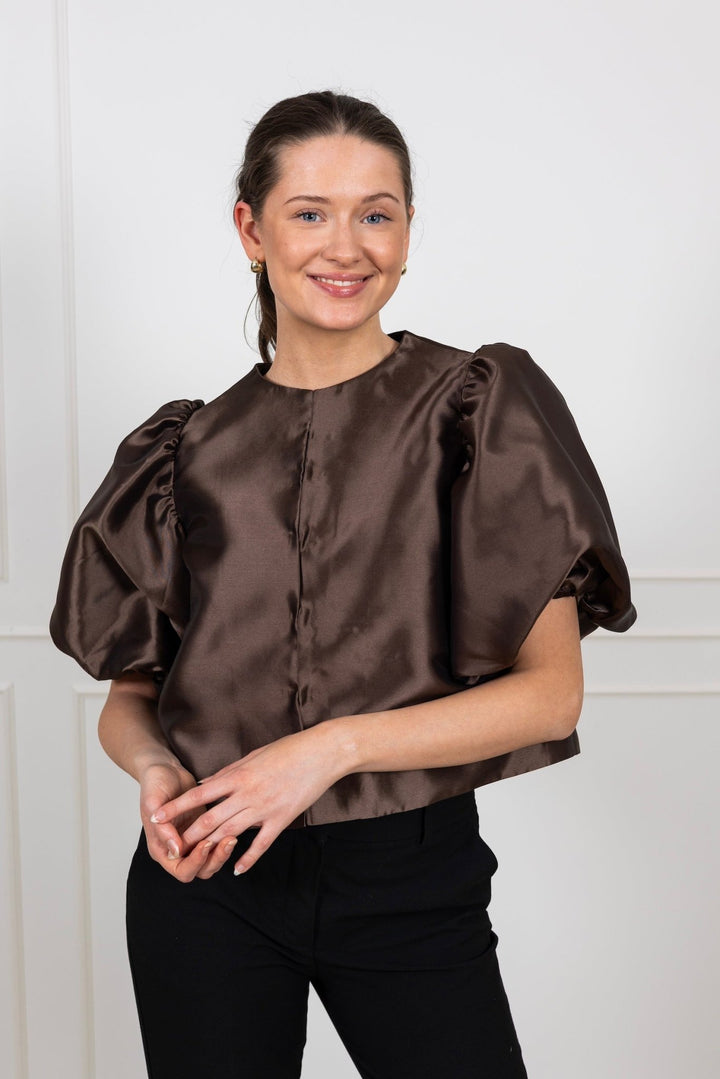 Cleo Blouse Chocolate | Skjorter og bluser | Smuk - Dameklær på nett