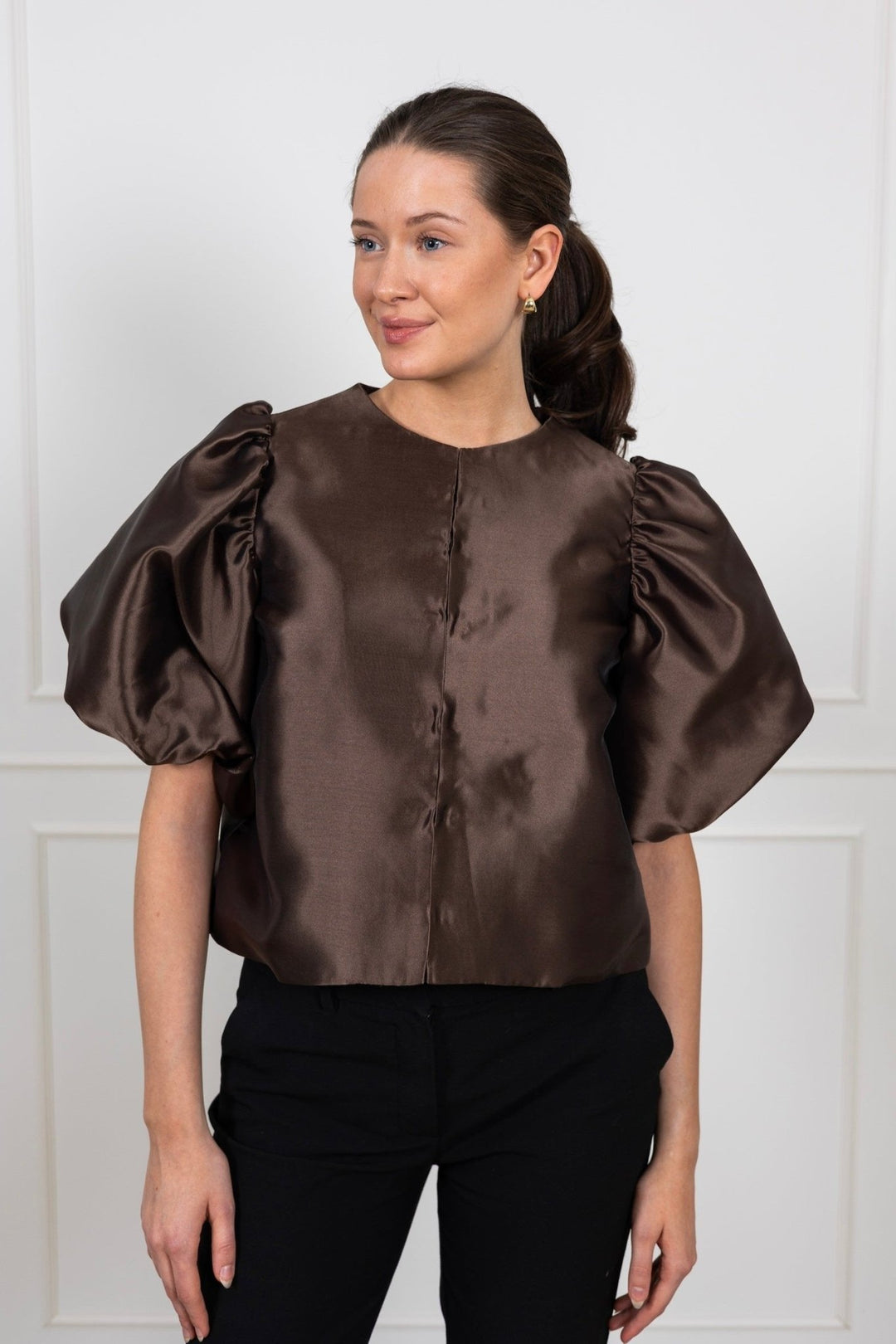 Cleo Blouse Chocolate | Skjorter og bluser | Smuk - Dameklær på nett