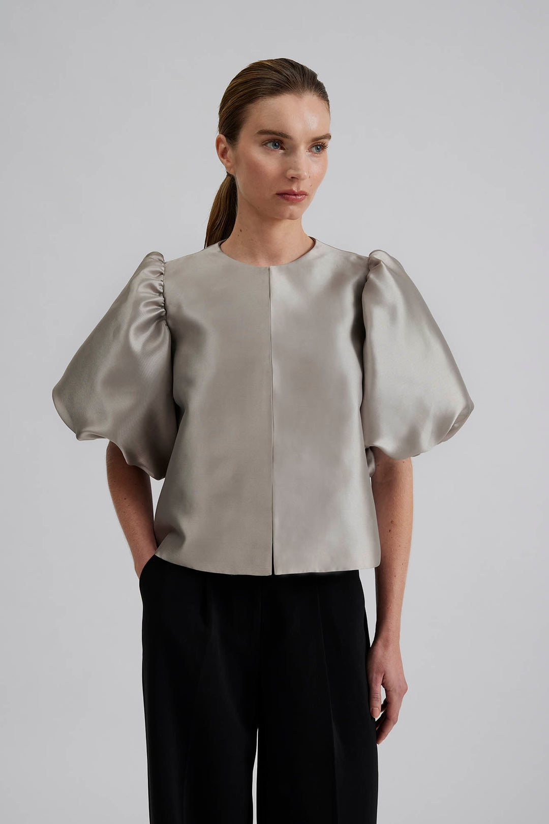 Cleo Blouse Steel Grey | Skjorter og bluser | Smuk - Dameklær på nett