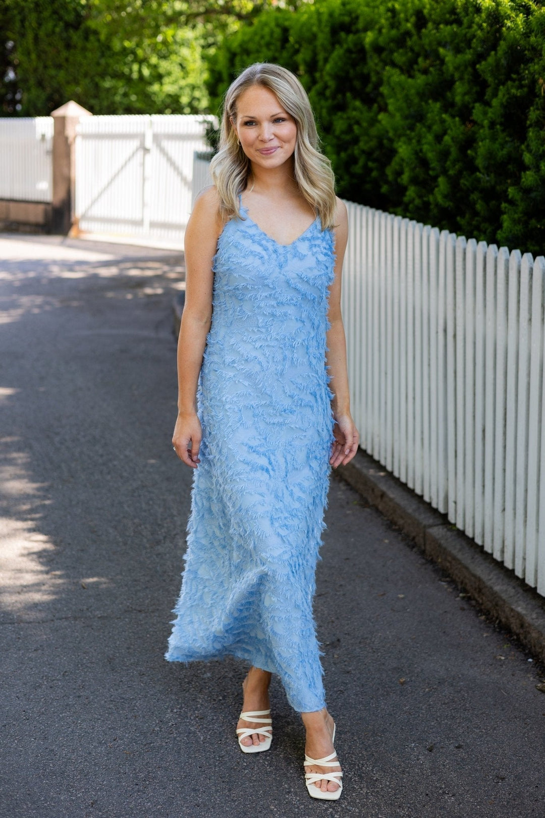 Clia Fringe Dress Sky Blue | Kjoler | Smuk - Dameklær på nett