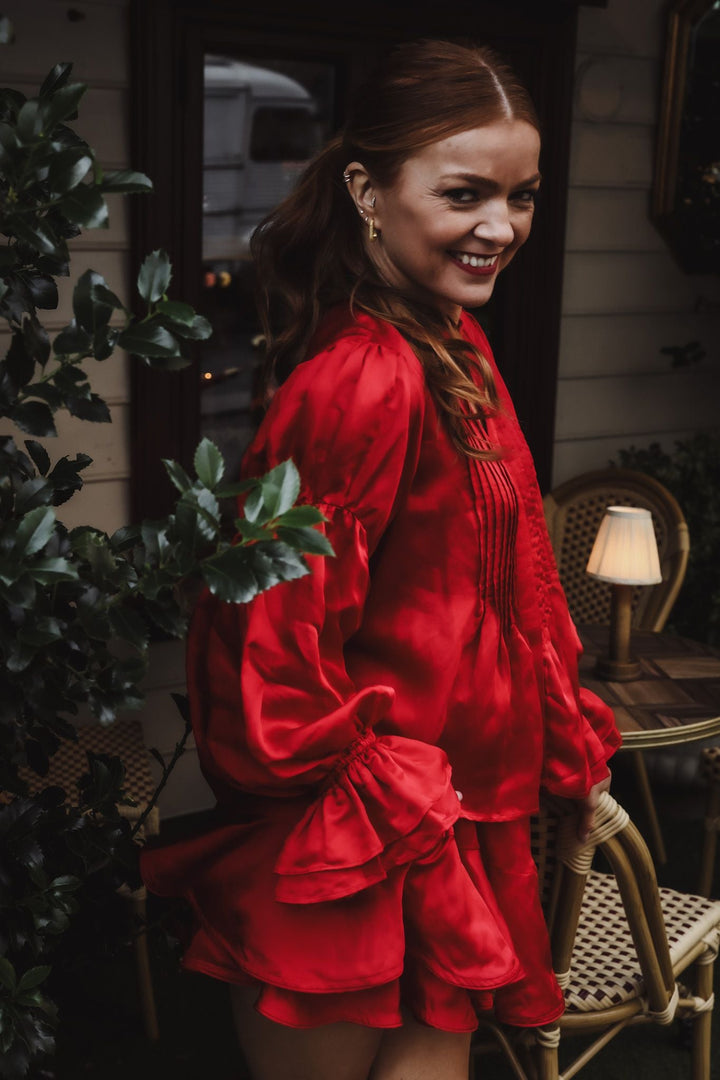 Coco Blouse Red | Skjorter og bluser | Smuk - Dameklær på nett