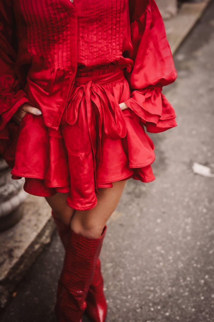 Coco Party Skirt Shorts Red | Skjørt | Smuk - Dameklær på nett