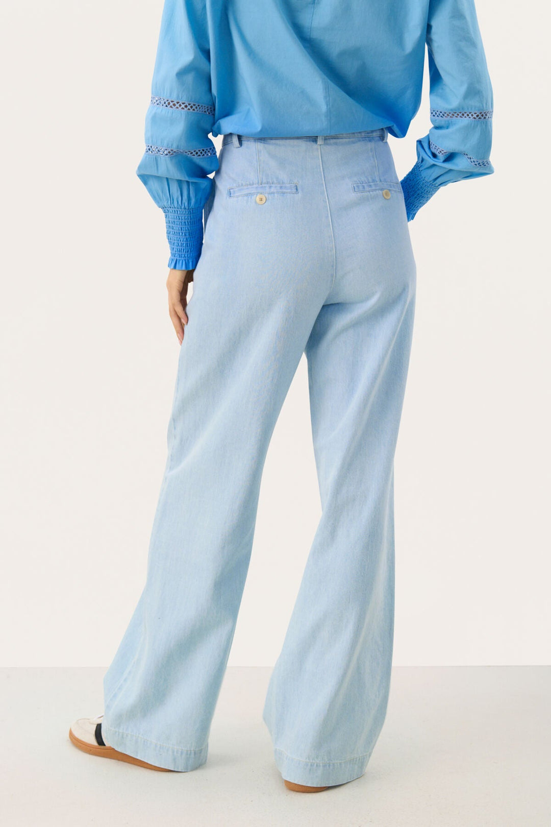 Coraliepw Pants Whiteish Blue Denim | Bukser | Smuk - Dameklær på nett