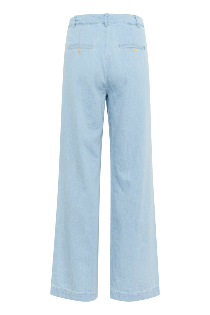 Coraliepw Pants Whiteish Blue Denim | Bukser | Smuk - Dameklær på nett