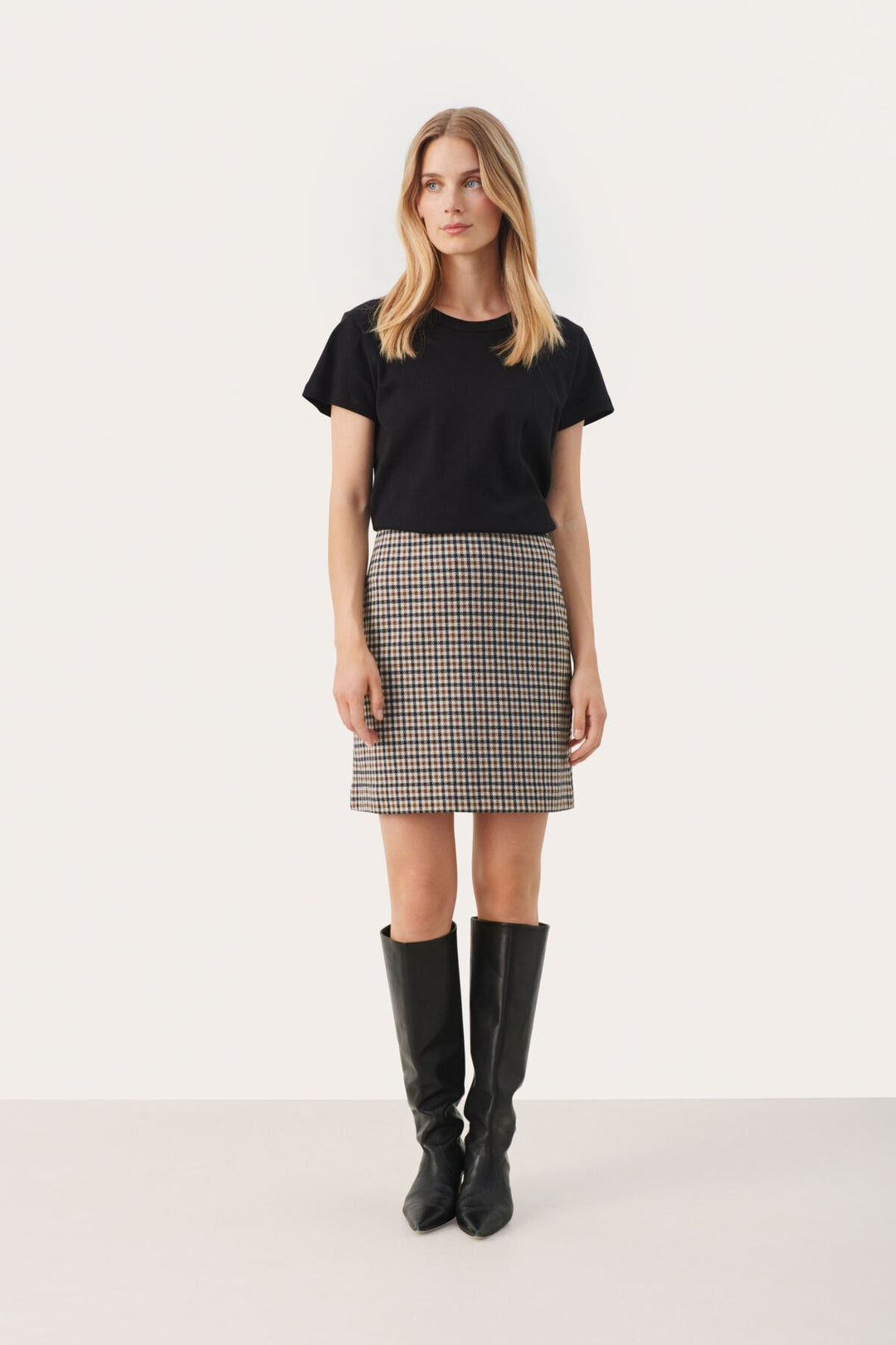 Corinnepw Skirt Brown Check | Skjørt | Smuk - Dameklær på nett