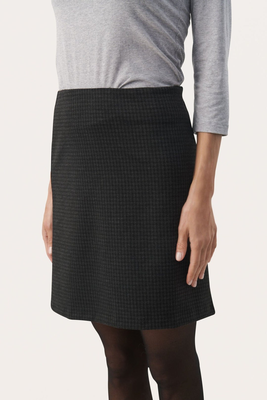 Corinnepw Skirt Dark Grey Check | Skjørt | Smuk - Dameklær på nett