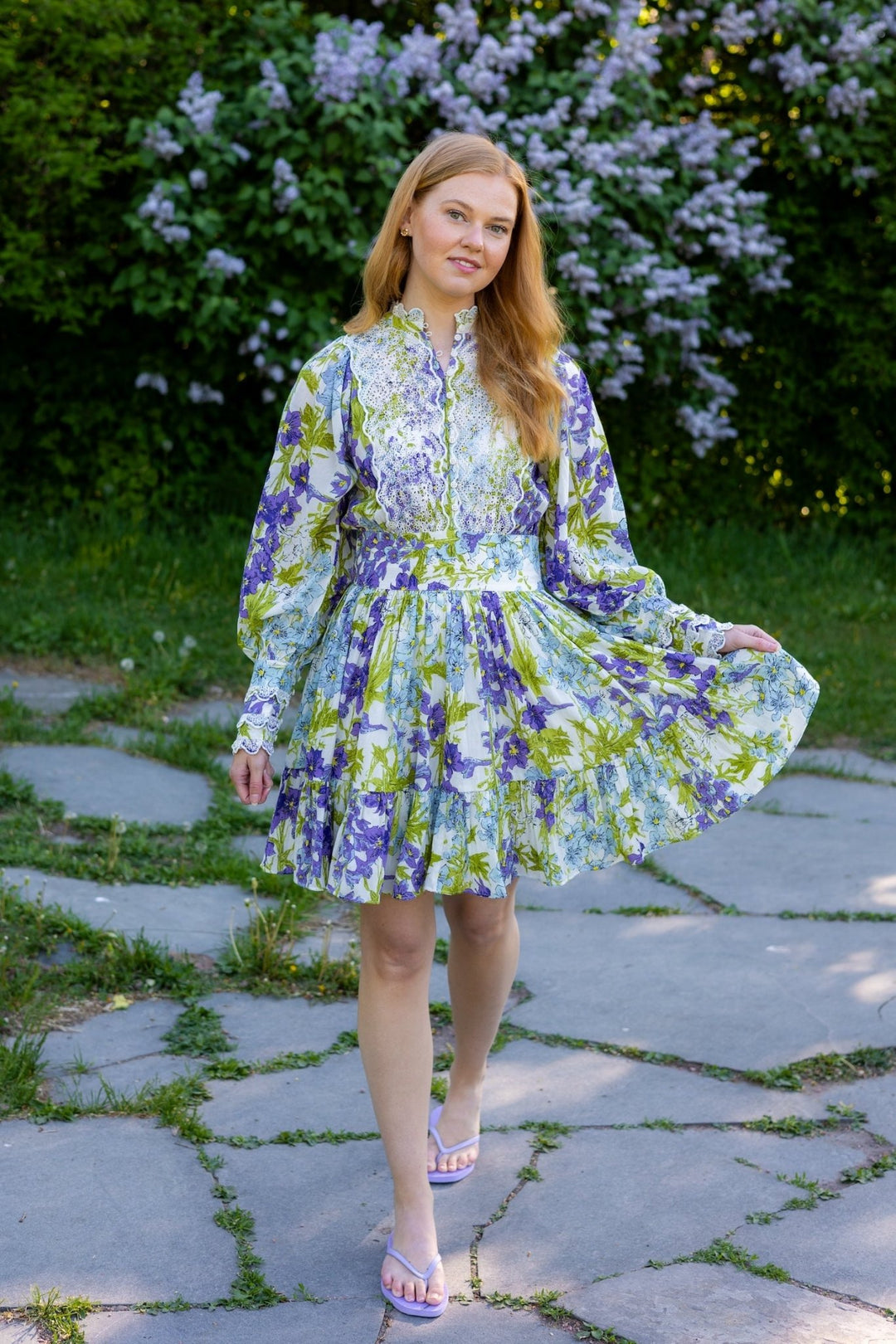 Cotton Slub Mini Dress Blossom | Kjoler | Smuk - Dameklær på nett