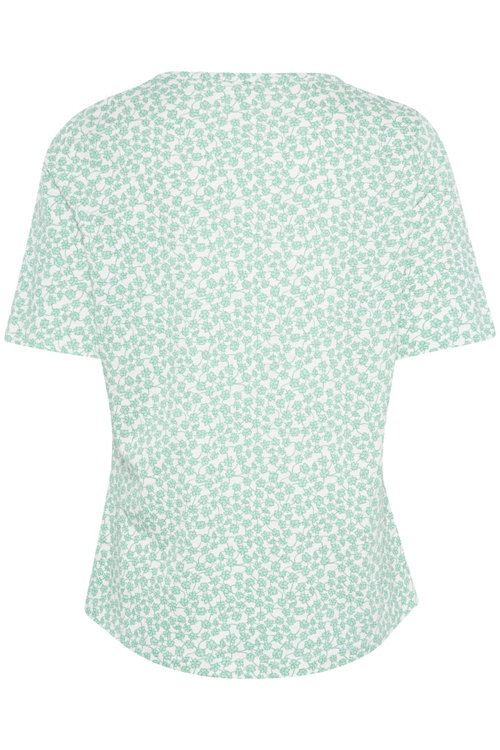 Curlia T-Shirt Green Mini Grid Flower | Topper | Smuk - Dameklær på nett