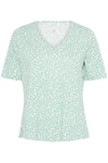 Curlia T-Shirt Green Mini Grid Flower