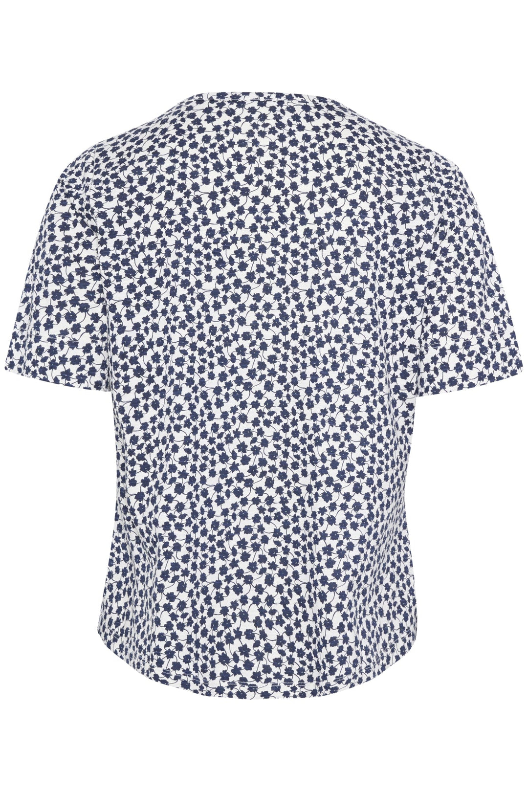 Curliapw T-Shirt Navy Mini Grid Flower | Topper | Smuk - Dameklær på nett