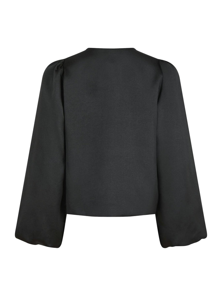 Daliska Dull Satin Blouse Black | Skjorter og bluser | Smuk - Dameklær på nett