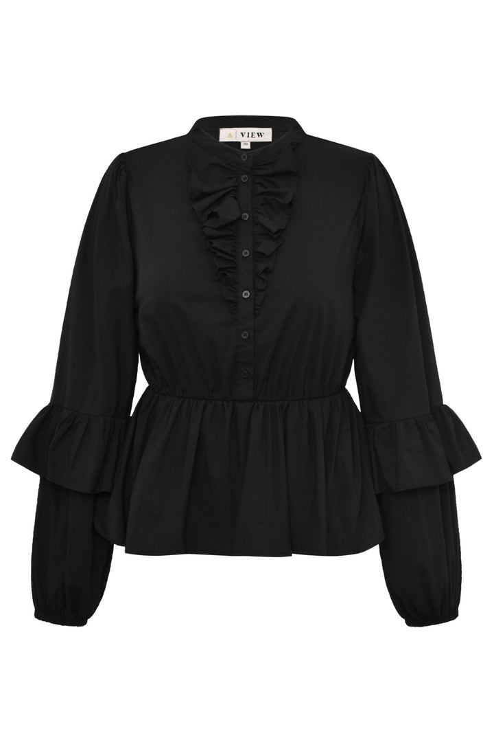 Daniela Shirt Black | Skjorter og bluser | Smuk - Dameklær på nett