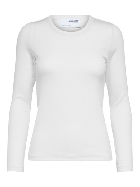 Dianna Ls O - Neck Top Bright White | Topper | Smuk - Dameklær på nett