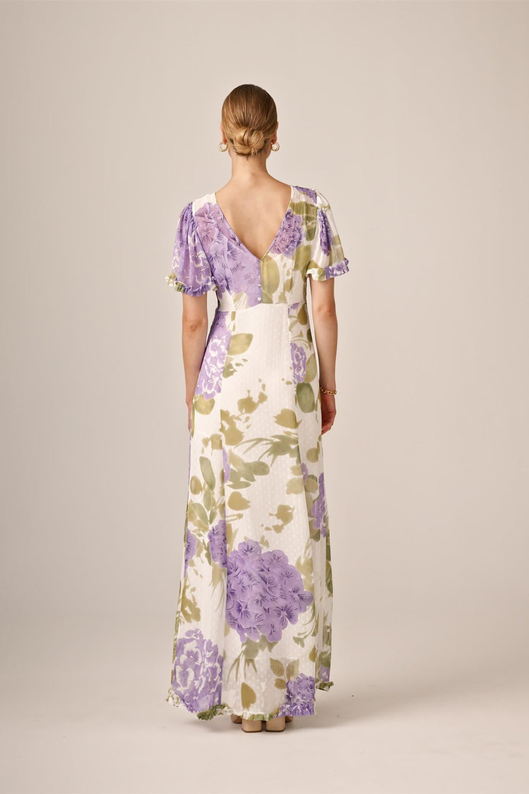 Dotted Georgette Maxi Dress Purple Flowerfield | Kjoler | Smuk - Dameklær på nett