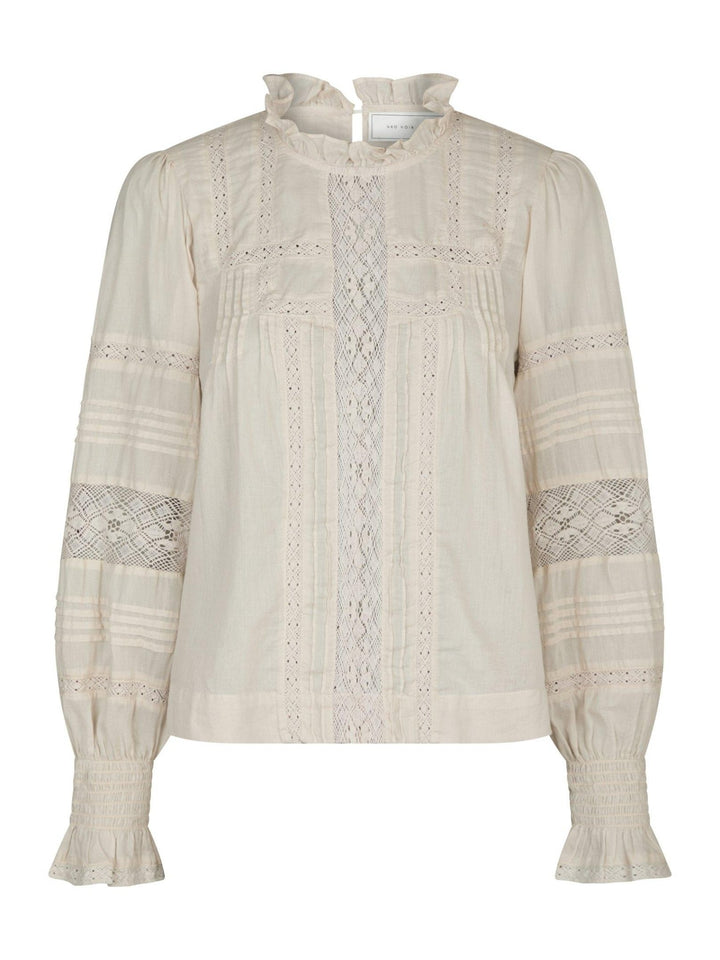 Ebba S Voile Blouse Ivory | Skjorter og bluser | Smuk - Dameklær på nett