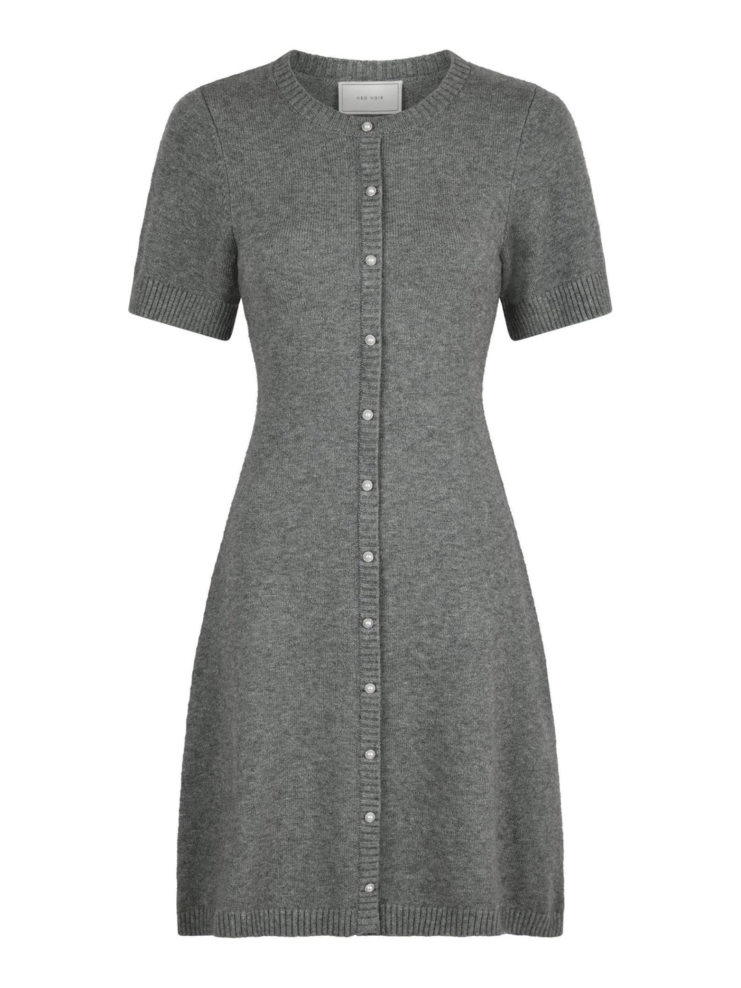 Elise Knit Dress Dark Grey Melange | Genser | Smuk - Dameklær på nett