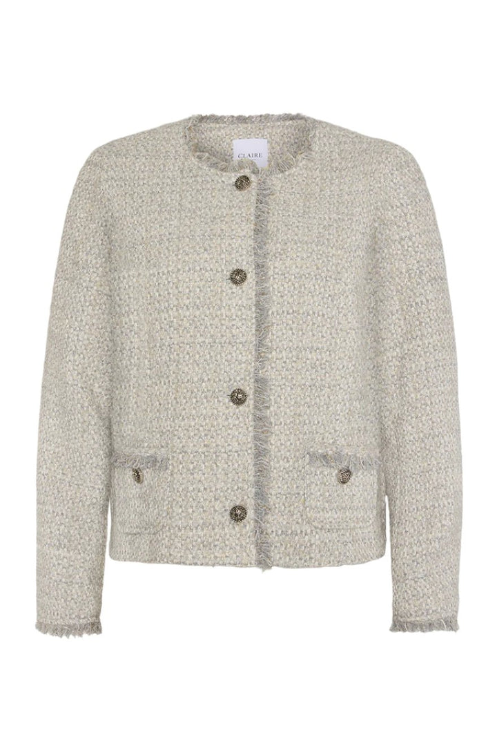 Elliana Jacket Soft Grey Melange | Yttertøy | Smuk - Dameklær på nett