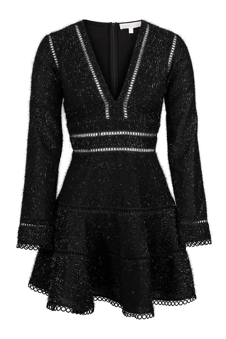 Ellie Mini Dress Black Glitter Dot | Kjoler | Smuk - Dameklær på nett