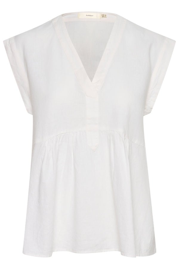 Ellieiw V-Top Pure White | Skjorter og bluser | Smuk - Dameklær på nett