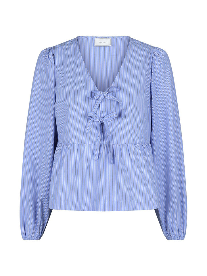 Esmée Stripe Blouse Blue | Skjorter og bluser | Smuk - Dameklær på nett