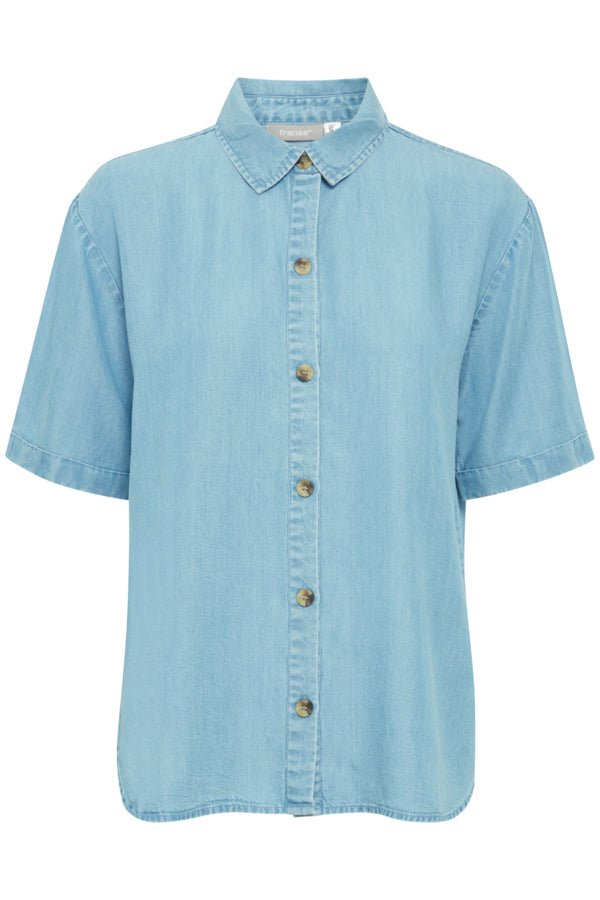 Evelyn Shirt Mid Blue Denim | Skjorter og bluser | Smuk - Dameklær på nett
