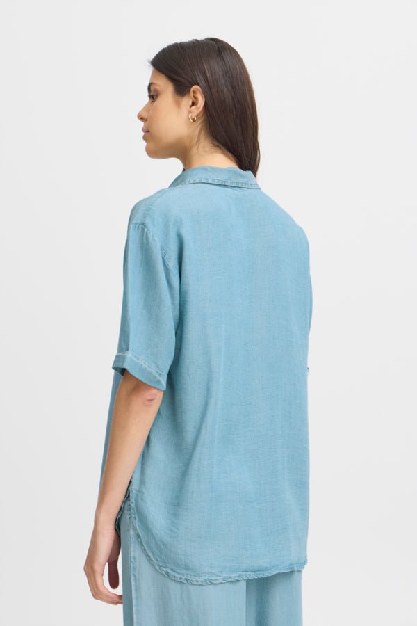 Evelyn Shirt Mid Blue Denim | Skjorter og bluser | Smuk - Dameklær på nett